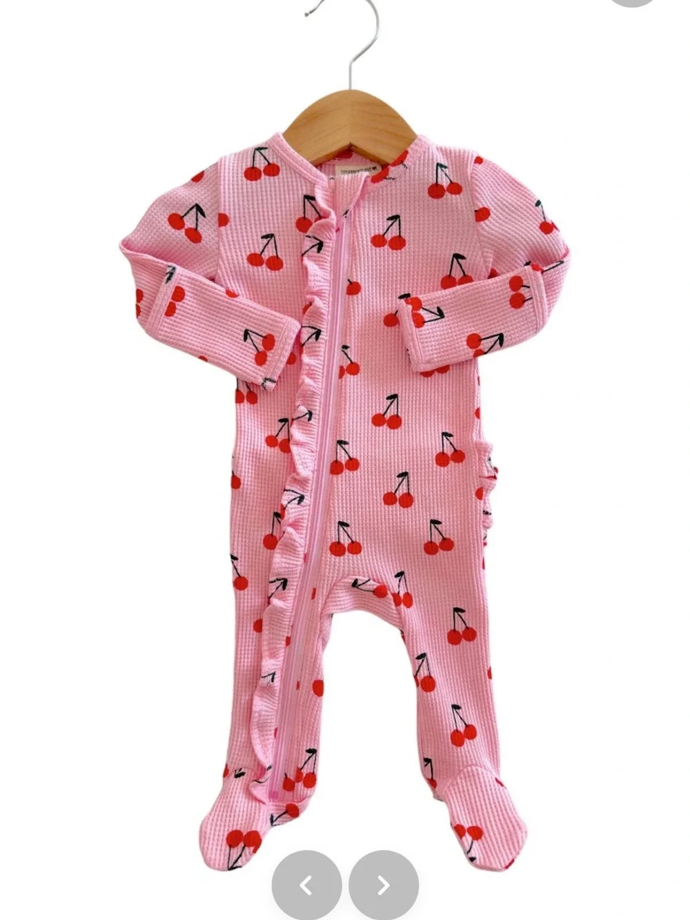 Spearmint love organic ruffle onesie headband not included !